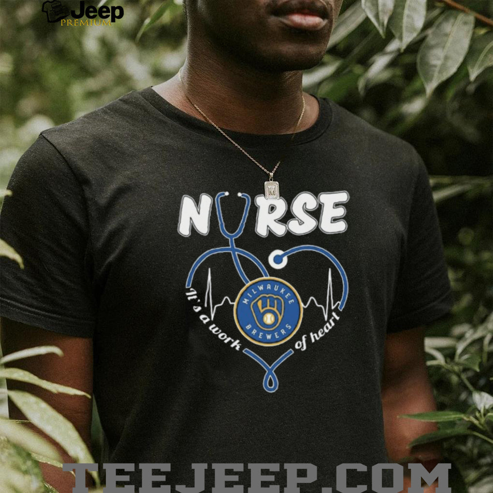 Milwaukee Brewers Nurse Heart Stethoscope Baseball Fan T Shirt