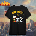 Milwaukee Brewers Toddler Peanuts Flag shirt
