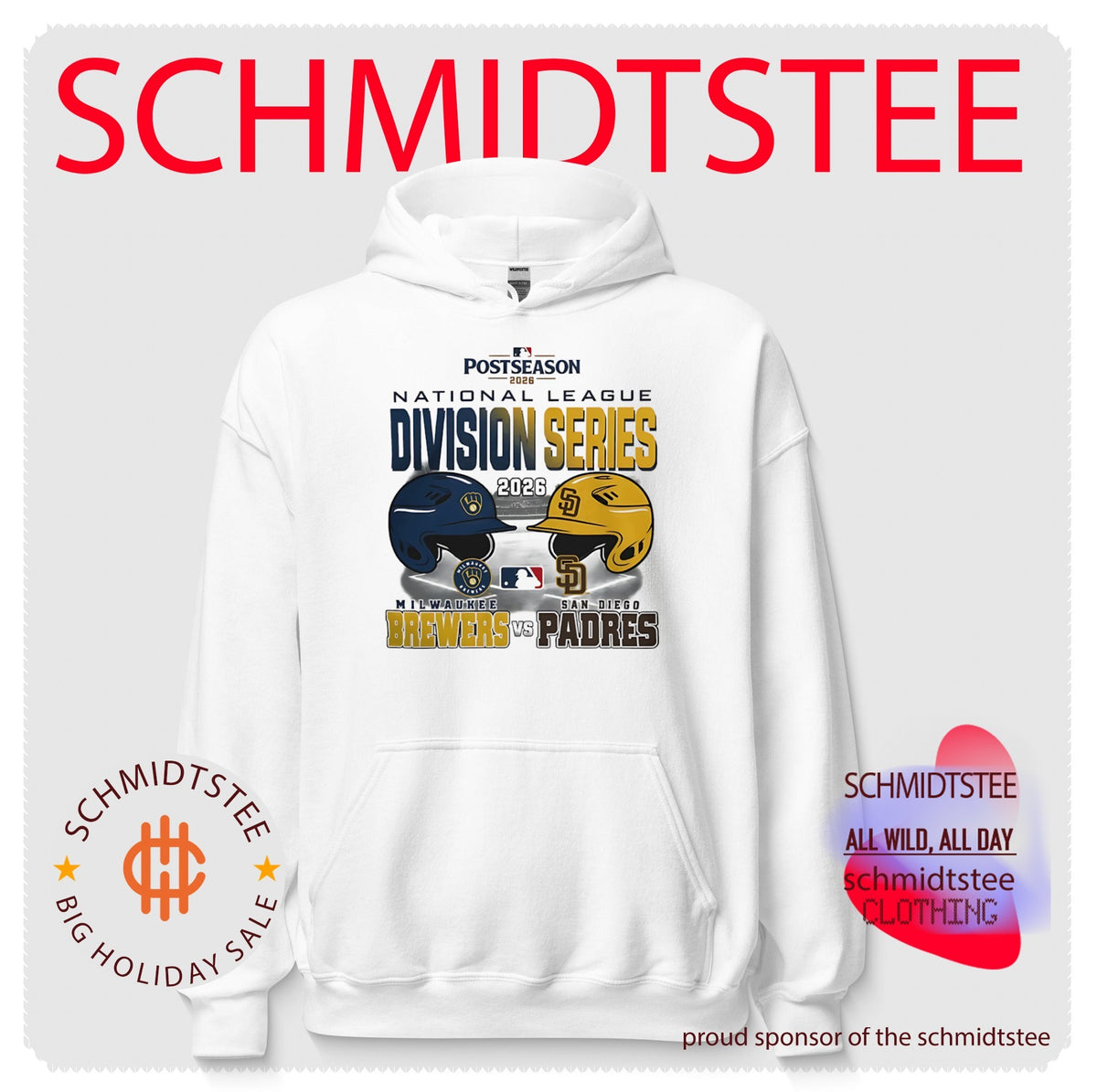 Milwaukee Brewers Vs San Diego Padres 2026 NL Division Series Matchup helmet shirt
