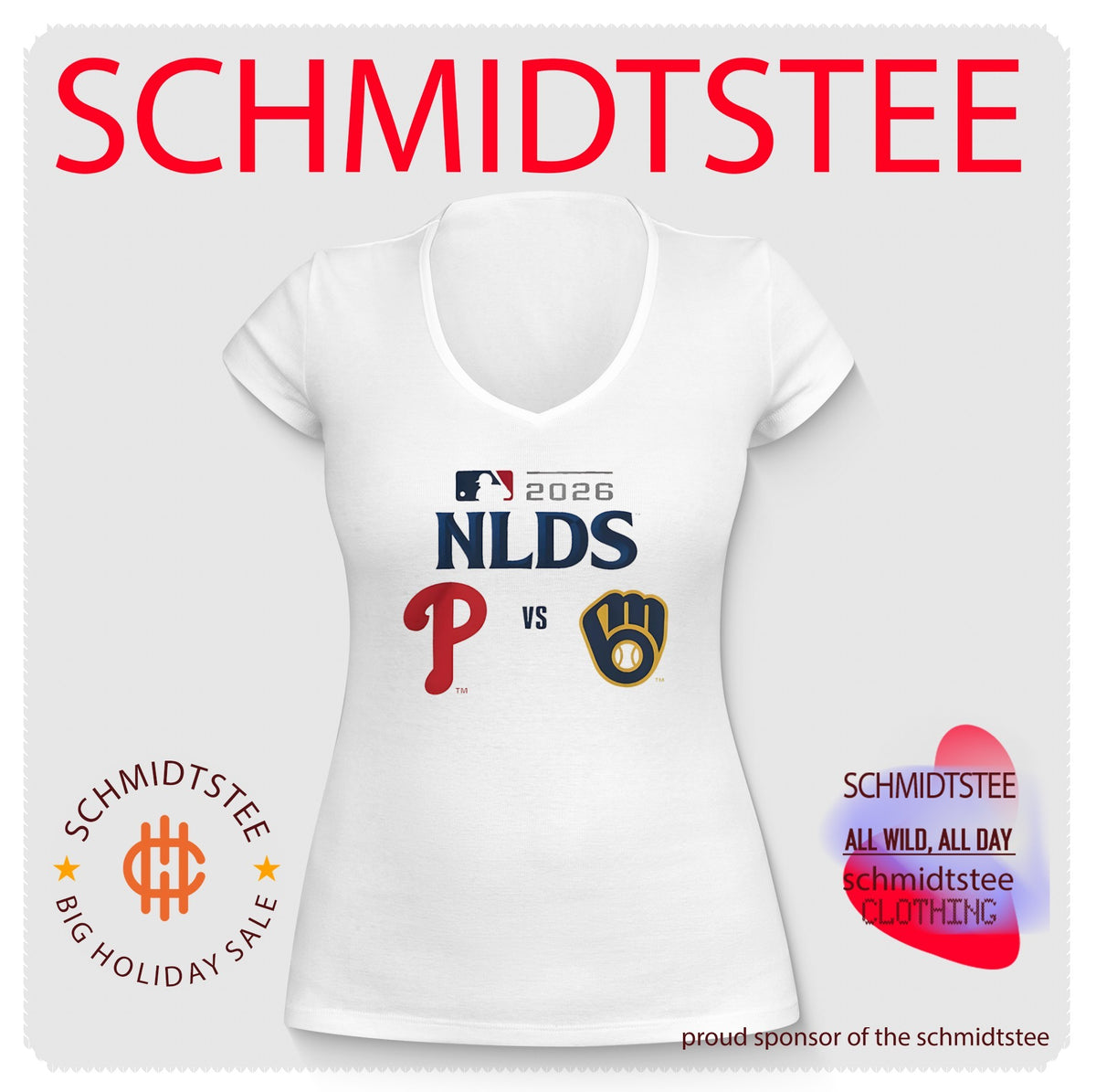 Milwaukee Brewers vs. Philadelphia Phillies 2026 National League Division Series logo shirt