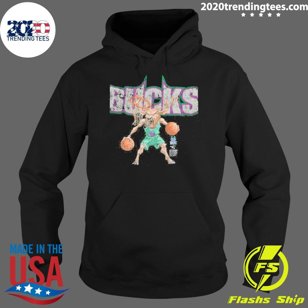 Milwaukee Bucks Mitchell & Ness x LRG Wild Art Shirt