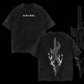 [ Mineral Wash ] "Arise" Sung Jin Woo Solo Leveling Anime Double Printed Oversize Lightweight Washed Graphic Tee, Gift...