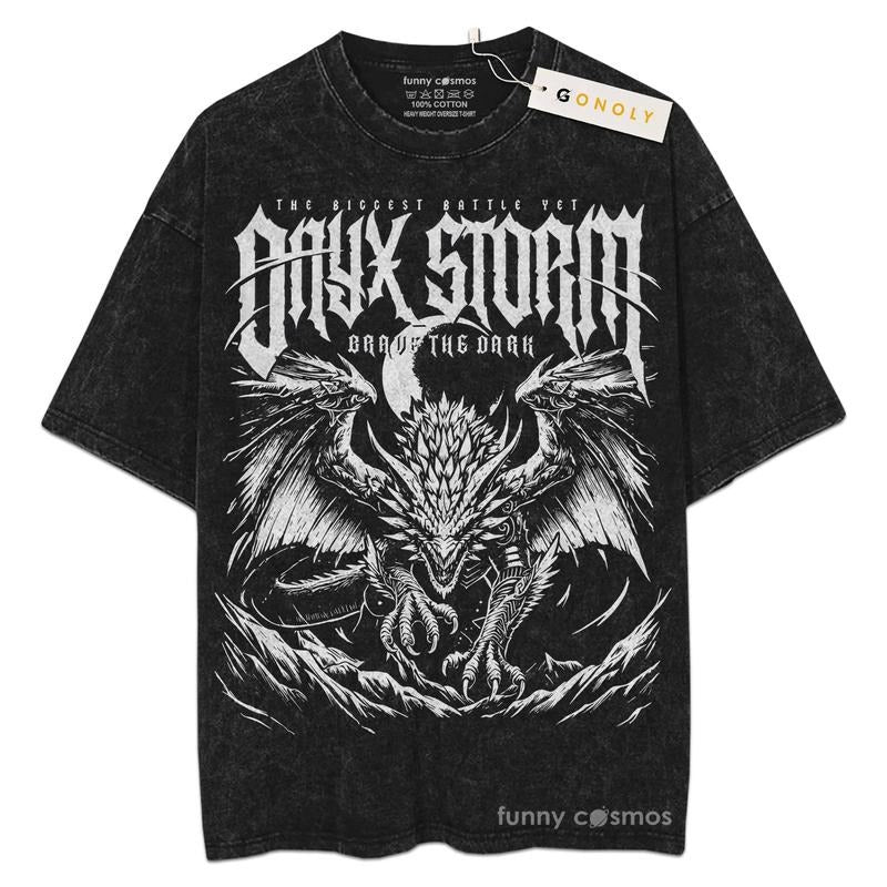 [ Mineral Wash ] Basgiath War Collegee Onyx Storm For Fans Lover Book, Bookish, Graphic Washed Style Shirt