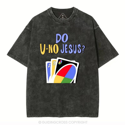 [ Mineral Wash ] Do UNo Jesus Christian Washed TShirt Jesus Graphic Washed Style Shirt