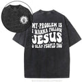 [ Mineral Wash ] Follow Jesus And Slap People Funny Christian Washed TShirt Jesus Graphic Washed Style Shirt Hoodie,...