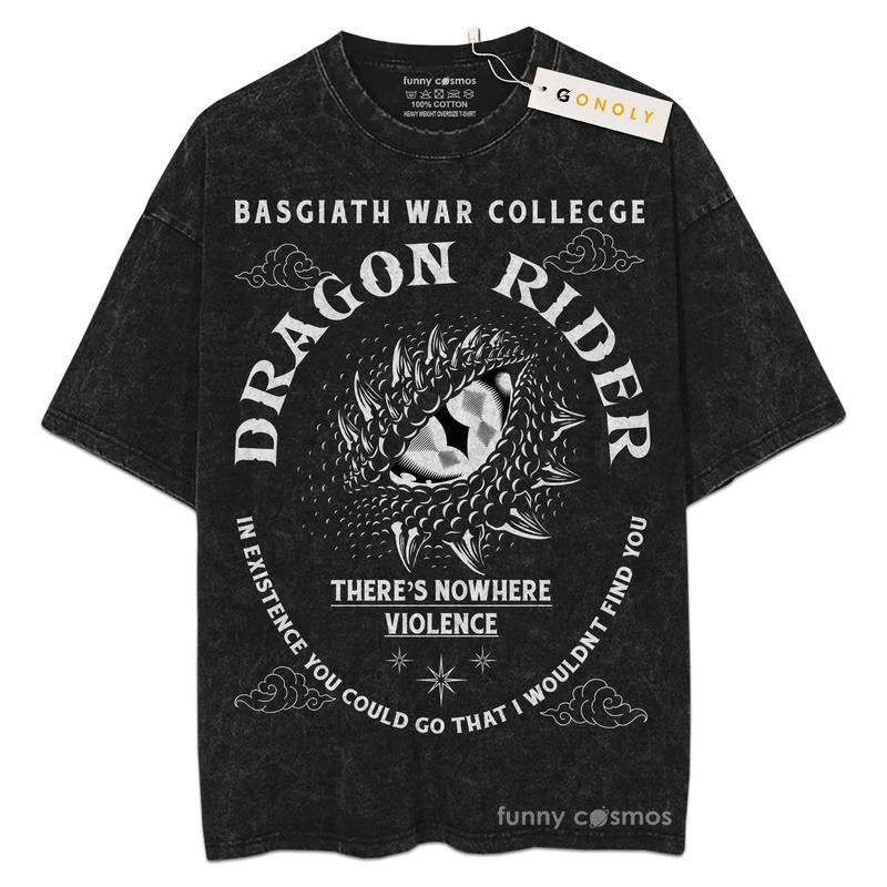 [ Mineral Wash ] Fourth Wing Dragon Rider , Rebecca Yarros Tee, Violet Sorrengail For Fans Lover Book, Bookish, Graphic Washed Style Shirt