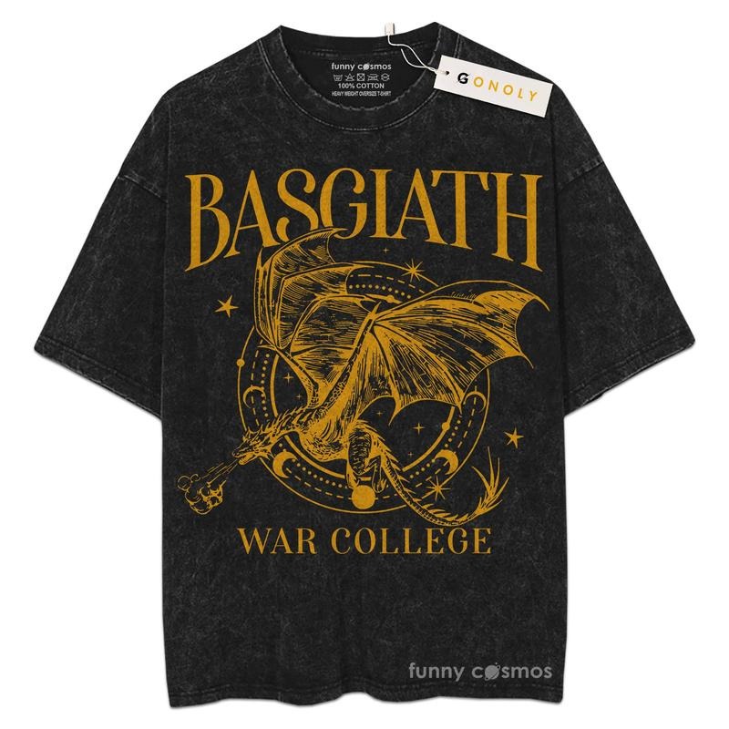 [ Mineral Wash ] Fourth Wing Riders Basgiath War Bookish For Fans Lover Book, Bookish, Graphic Washed Style Shirt