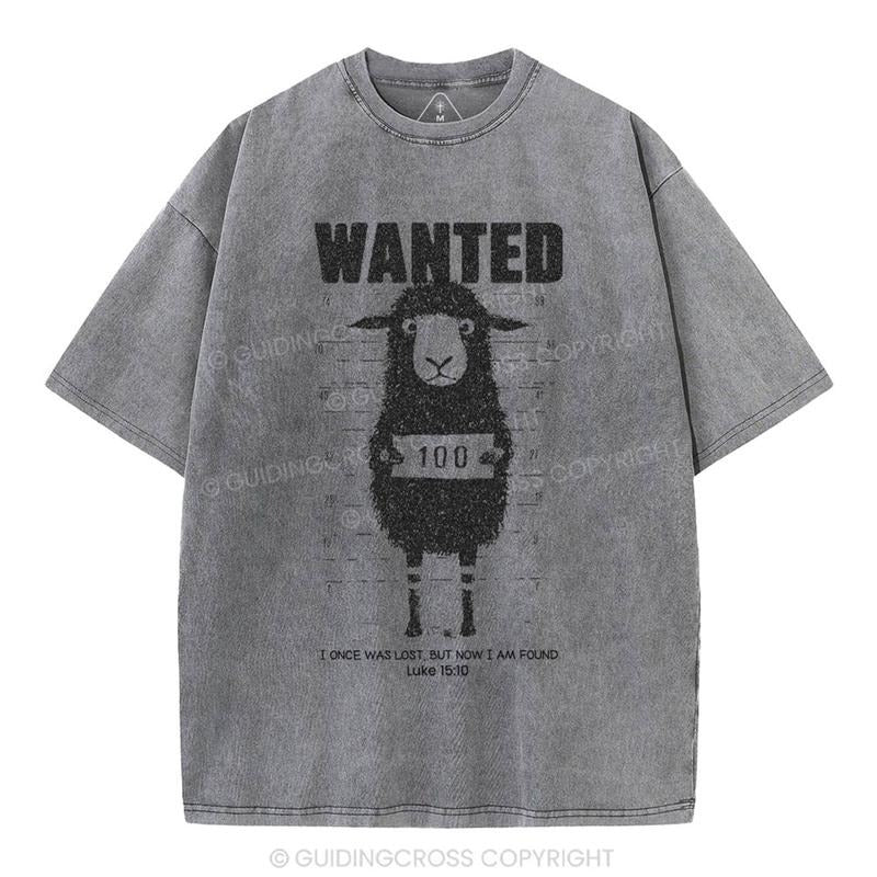[ Mineral Wash ] I Once Was Lost But Now I Am Found Christian Washed Shirt Jesus Graphic Washed Style Shirt