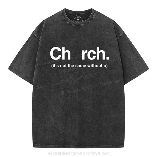 [ Mineral Wash ] It's Not The Same Without U Christian Washed Shirt Jesus Graphic Washed Style Shirt