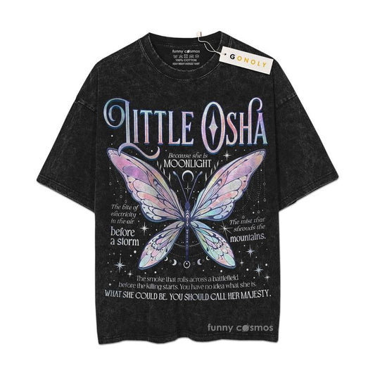 [ Mineral Wash ] Little Osha Butterfly Saeris Fane Kingfisher Shirt, Bookish, Bookworm, Gift For Fan Lovers, Graphic Washed Shirt