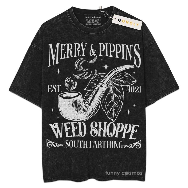 [ Mineral Wash ] Merry & Pippins For Fans Lover Book, Bookish, Graphic Washed Style Shirt Hoodie, Sweatshirt | PureTeeCo.com