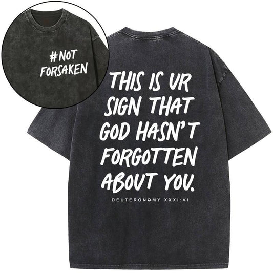 [ Mineral Wash ] Not Forsaken Christian Washed TShirt Jesus Graphic Washed Style Shirt