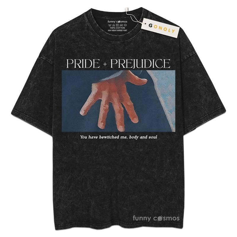 [ Mineral Wash ] Pride And Prejudice Hand Flex Scene Y2K 90S For Fans Lover Book, Bookish, Graphic Washed Style Shirt...