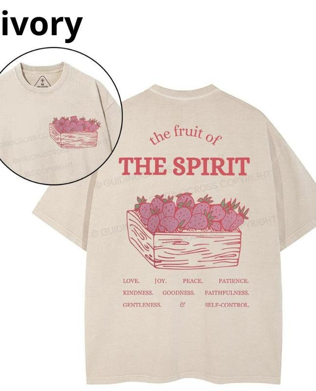 [ Mineral Wash ] The Fruit Of The Spirit Christian Washed TShirt Hoodie, Sweatshirt | PureTeeCo.com