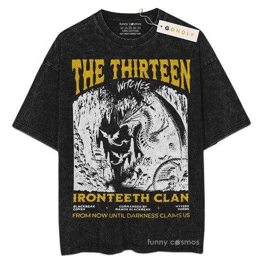 [ Mineral Wash ] The Thirteen Shirt Throne Of Glass, Manon Blackbeak Ironteeth Witches For Fans Lover Book, Bookish, Graphic Washed Style Shirt