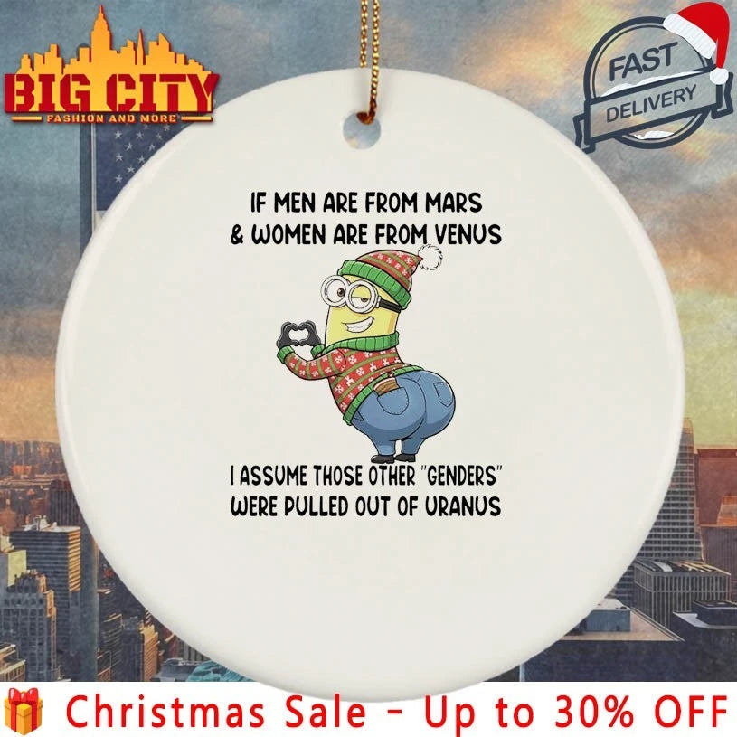 Minion Christmas If Men Are From Mars And Women Are From Venus I Assume Those Other Genders Were Pulled Out Of Uranus shirt