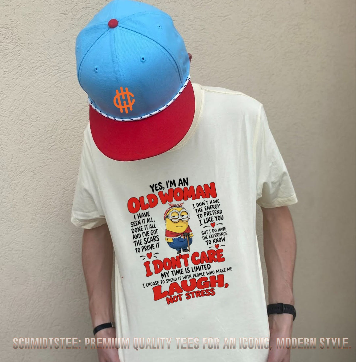 Minion yes I’m an old woman I have seen it all done it all and I’ve got the scars to prove it shirt