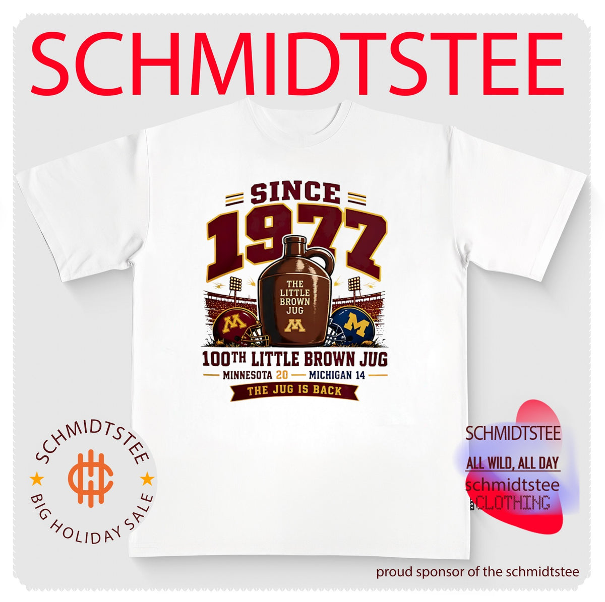 Minnesota Golden Gophers 20 – 14 Michigan Wolverines 100th Little Brown Jug Champions shirt