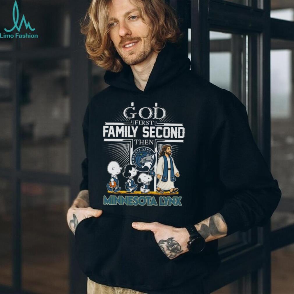 Minnesota Lynx Peanuts Characters Jesus God First Family Second Shirt