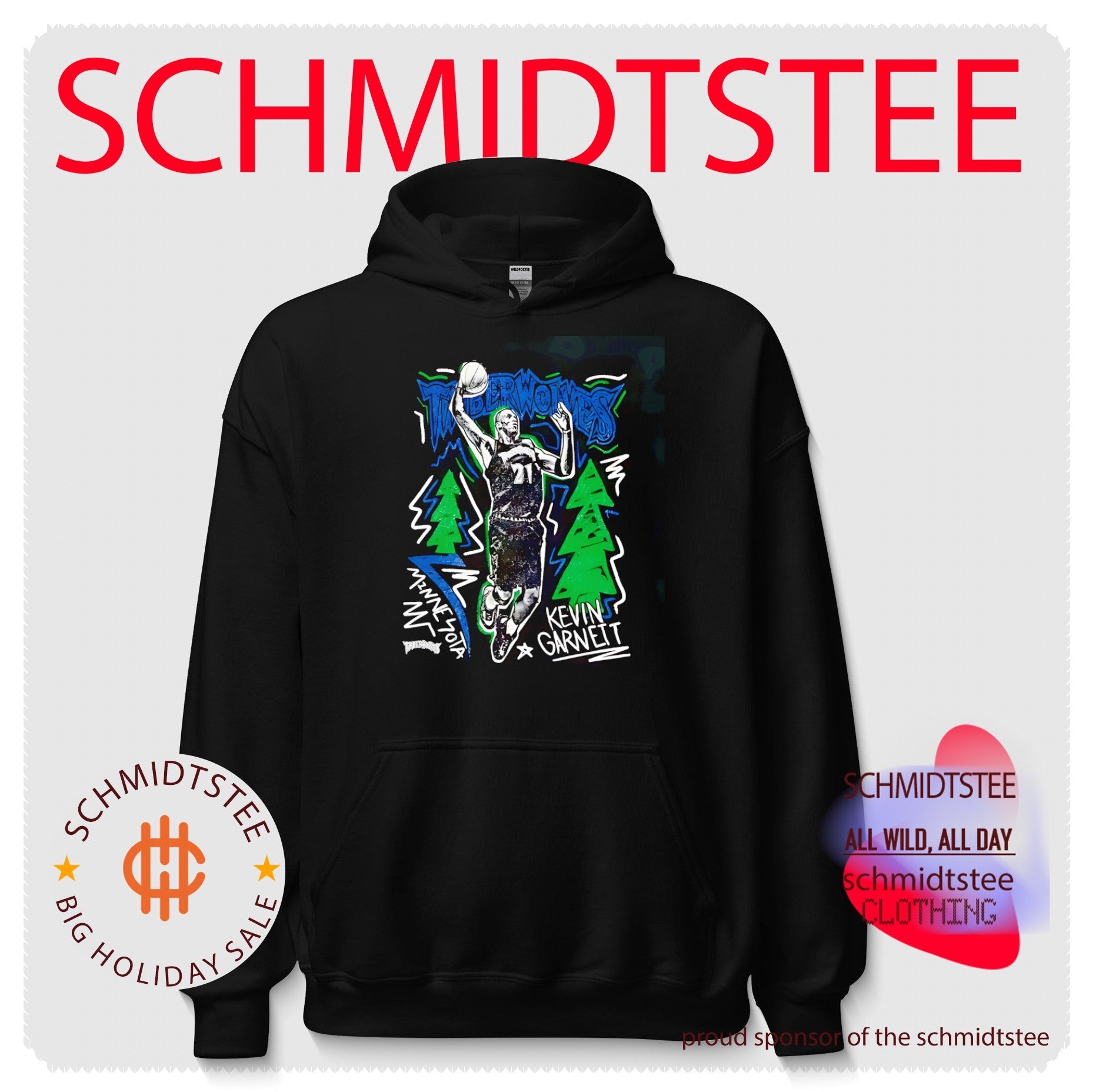 Minnesota Timberwolves Kevin Garnett comic style graphic shirt