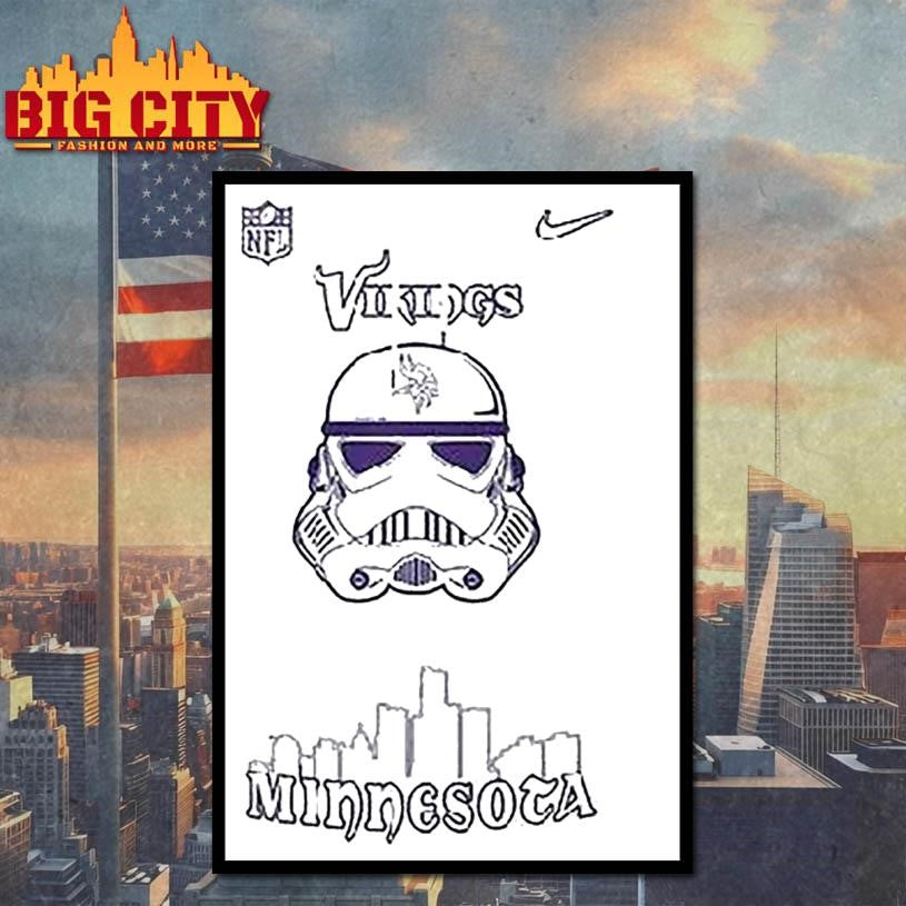 Minnesota Vikings X Storm Trooper Logo Shirt