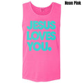 Mint Jesus Loves You PUFF Comfort Colors Tank Top T-Shirts, Hoodie, Sweatshirt | PureTeeCo.com