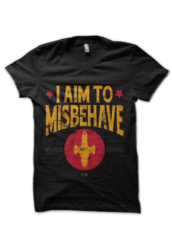 Misbehave I aim to Black T-Shirt Hoodie, Sweatshirt | PureTeeCo.com