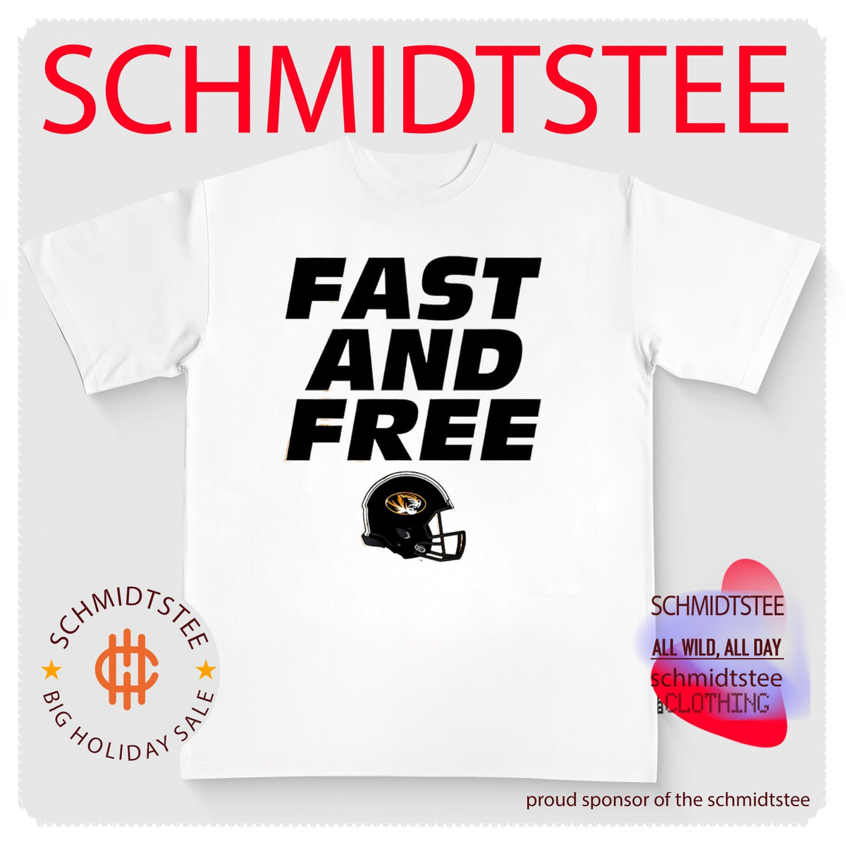 Missouri Tigers Fast And Free helmet shirt