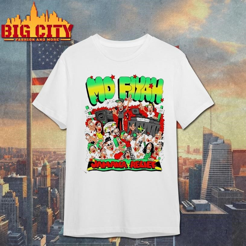 Mo Fiyah Support Jamaica Relief Caricature Christmas Shirt
