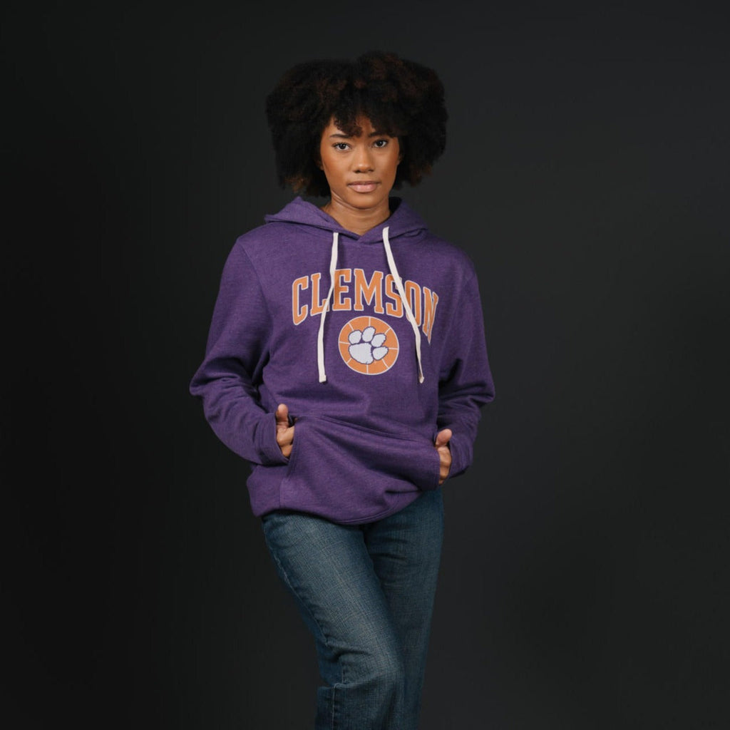Clemson Basketball Tiger Paw Hoodie T-Shirts, Sweatshirt | PureTeeCo.com (Image 2)