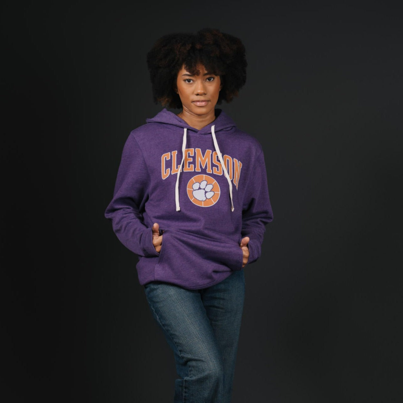 Clemson Basketball Tiger Paw Hoodie T-Shirts, Sweatshirt | PureTeeCo.com (Image 2)