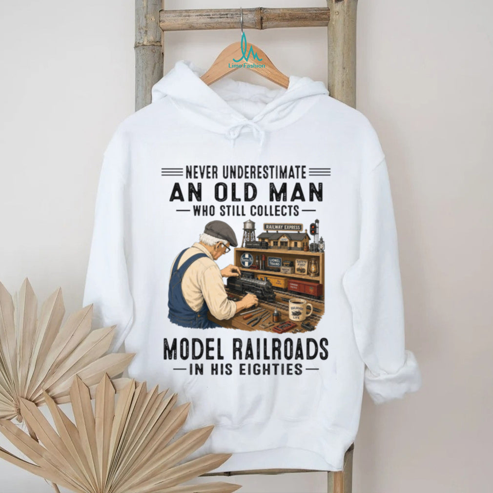 Model Railroad Train Collector Old Man Shirt