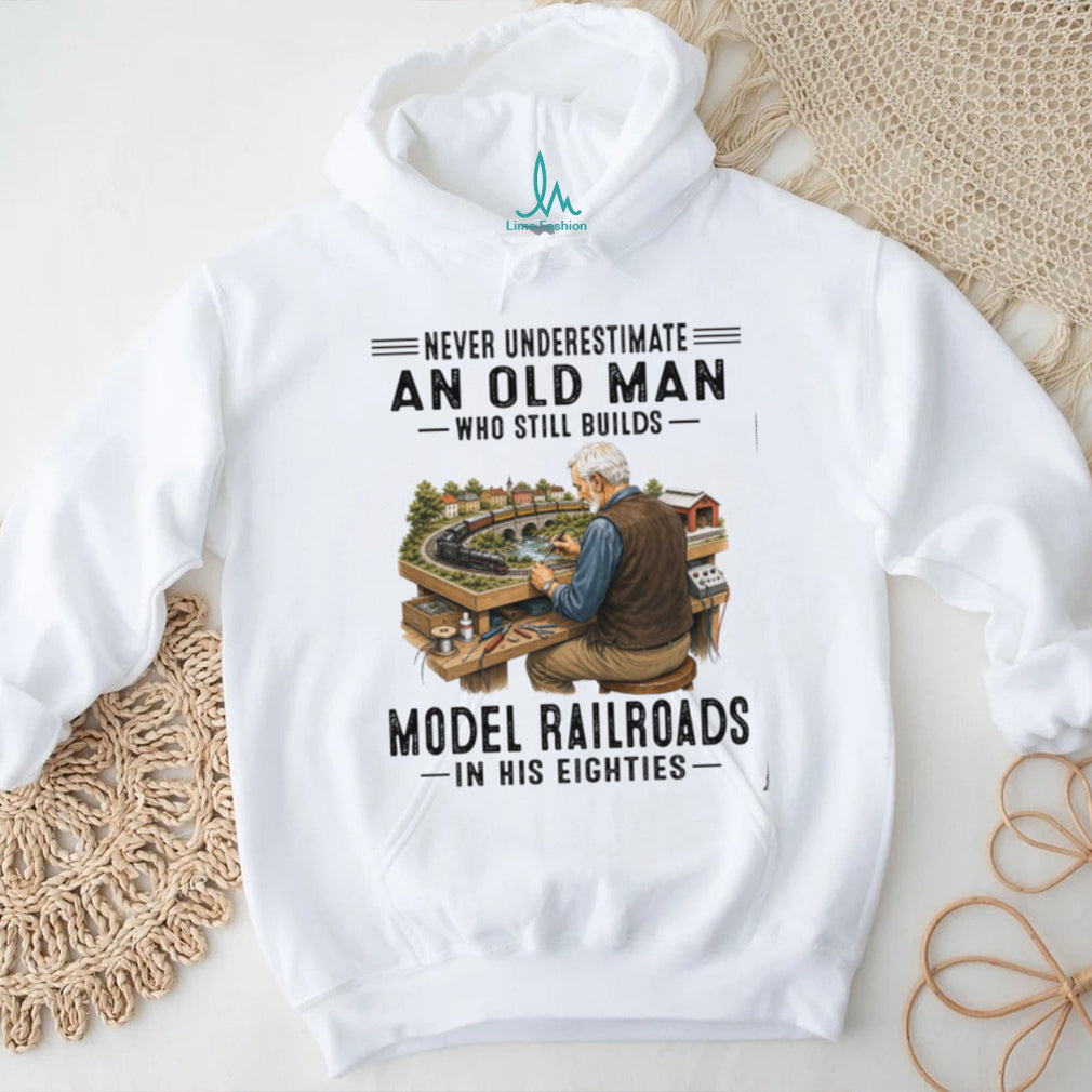 Model Railroads Old Man Train Hobbyist Shirt