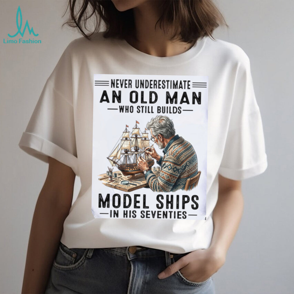 Model Ships In His Seventies Shirt