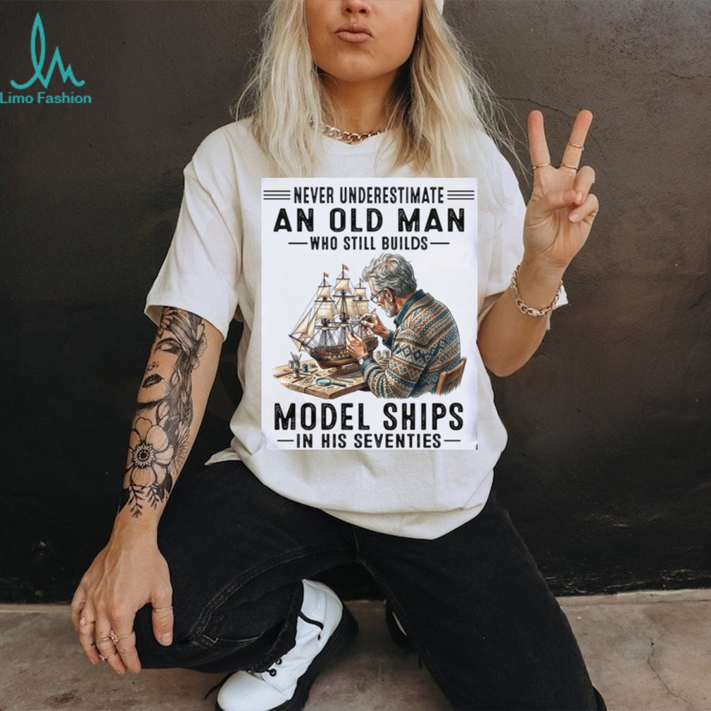 Model Ships In His Seventies Shirt
