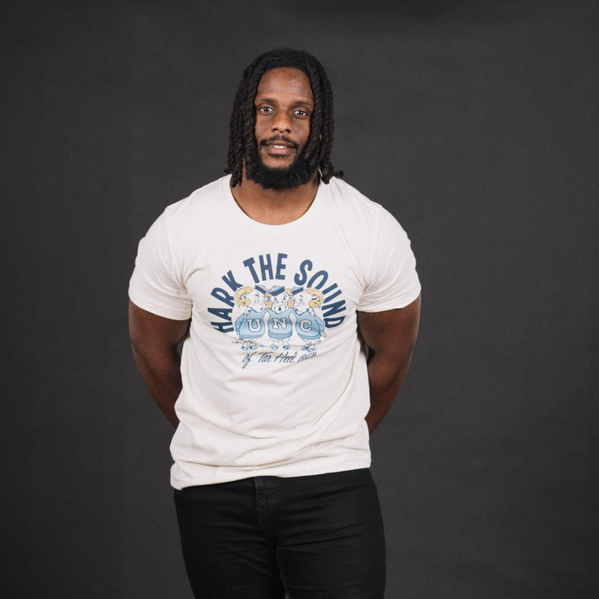 UNC Vintage "Hark The Sound" Tee Hoodie, Sweatshirt | PureTeeCo.com (Image 2)