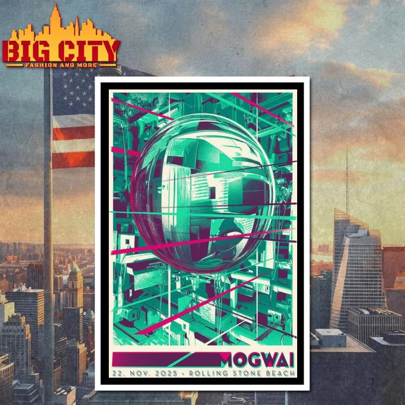 Mogwai Nov 22 2025 Rolling Stone Beach Poster Shirt