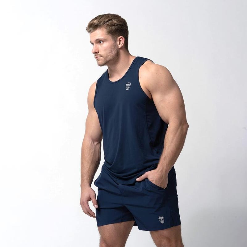 Moisture-Wicking and Quick-Drying Men's Performance Tank Top in Navy for Sports & Outdoor Training T-Shirts, Hoodie,...