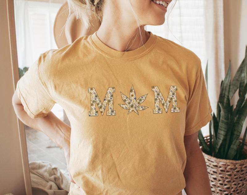 Mom Tshirt Girl Gifts For Her Pink Floral Mama Hoodie, Sweatshirt | PureTeeCo.com