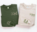 Mom and Dad Matching Embroidered Sweatshirts, Personalized Mama & Dad Shirt, Custom Kids Names on Sleeve Hoodie, Mothers...