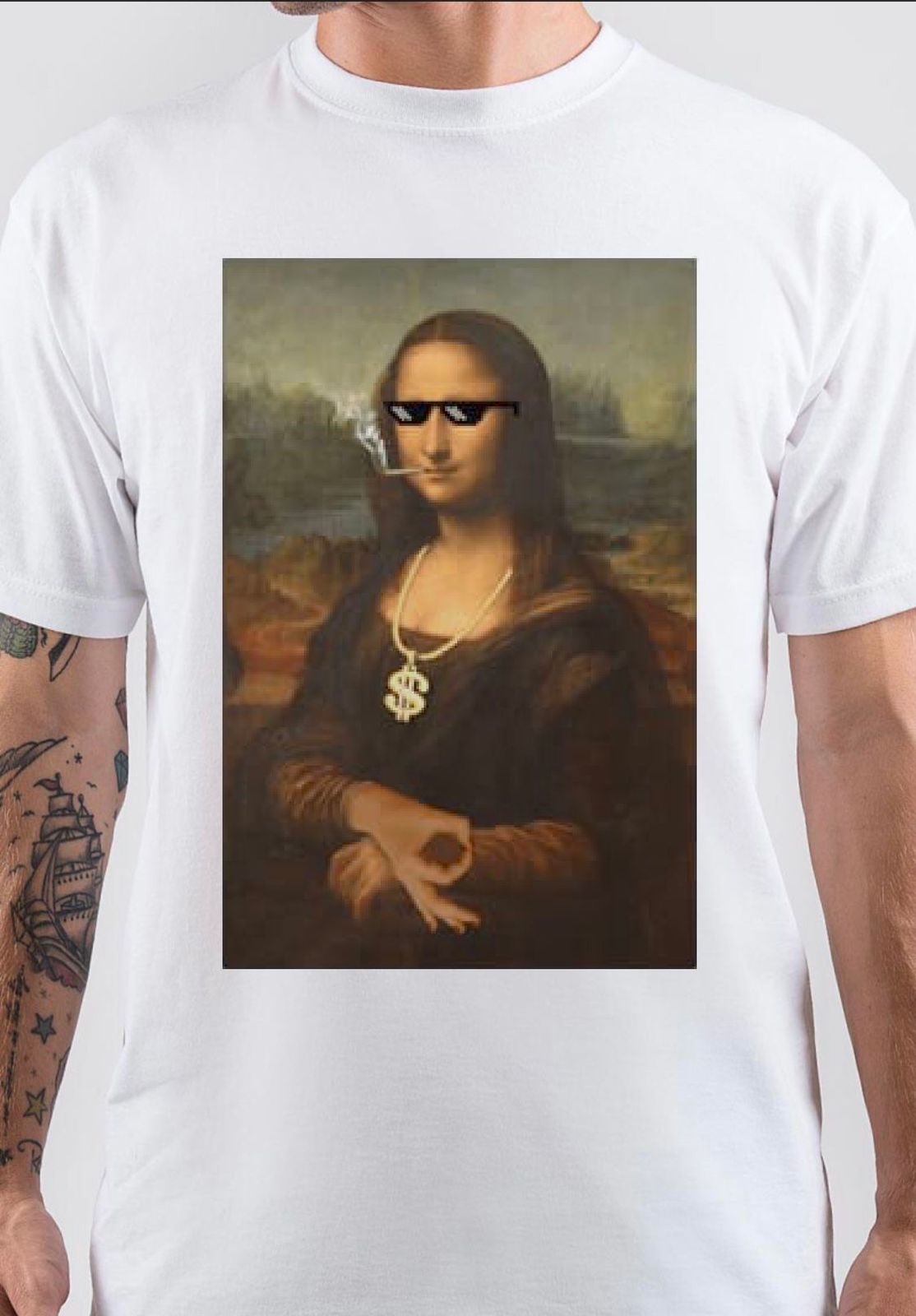 Mona Lisa T-Shirt Style002 Hoodie, Sweatshirt | PureTeeCo.com