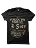 Monitor T Shirt School Bus Monitor Factors School Bus Daily Gift Item Tee Black T-Shirt Hoodie, Sweatshirt | PureTeeCo.com