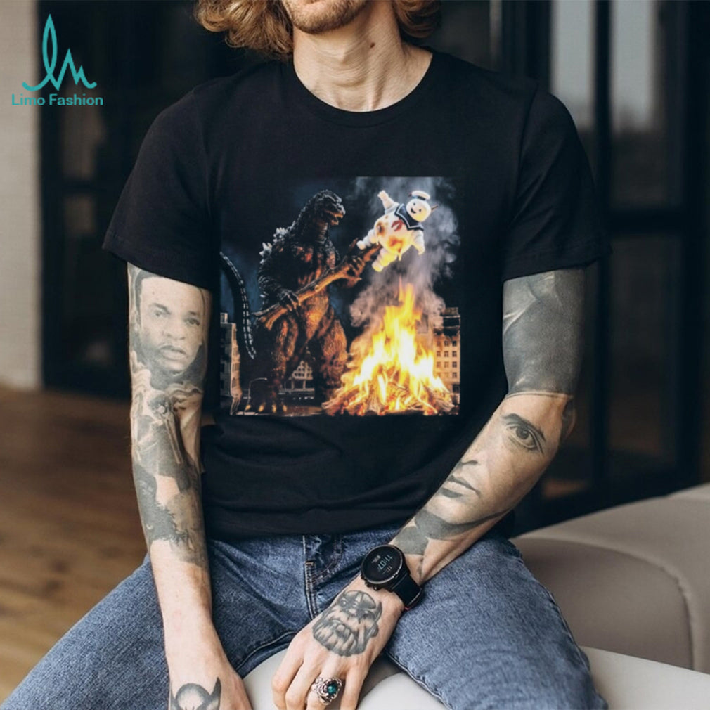 Monster King And Marshmallow Fire Camping Shirt