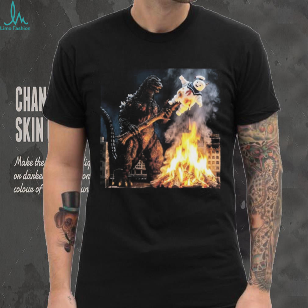 Monster King And Marshmallow Fire Camping Shirt