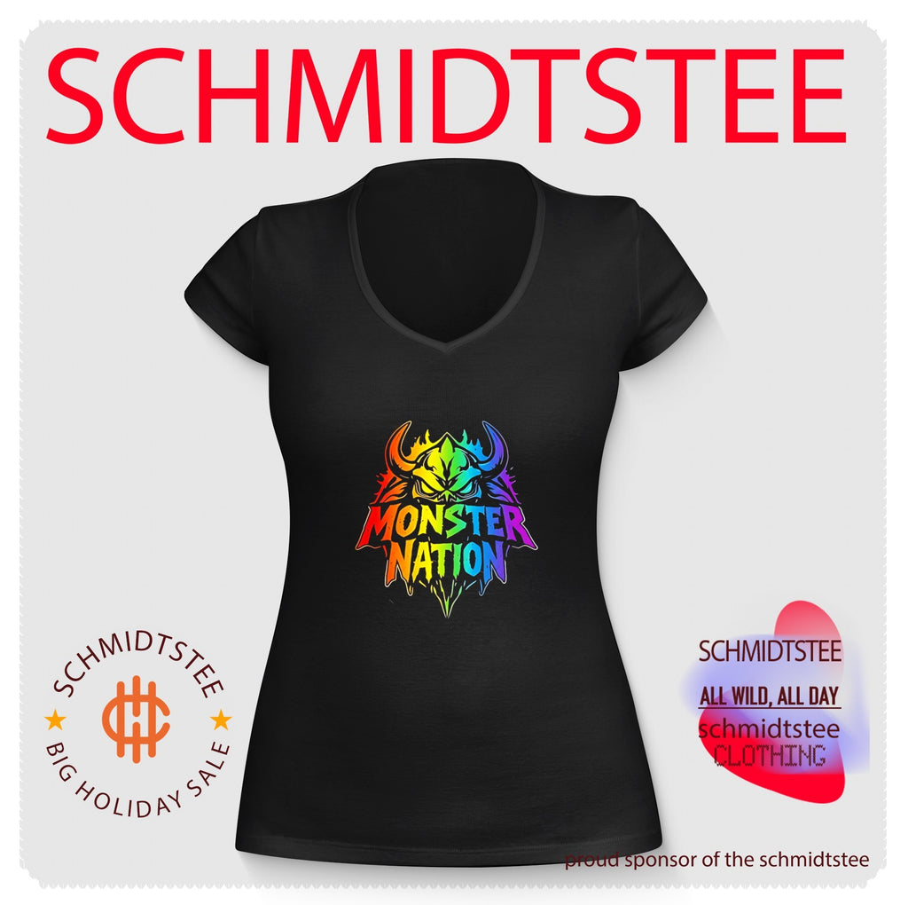 Monster Nation rainbow skull shirt