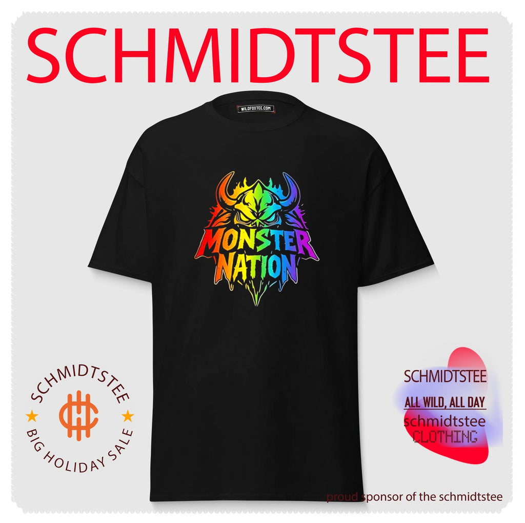 Monster Nation rainbow skull shirt