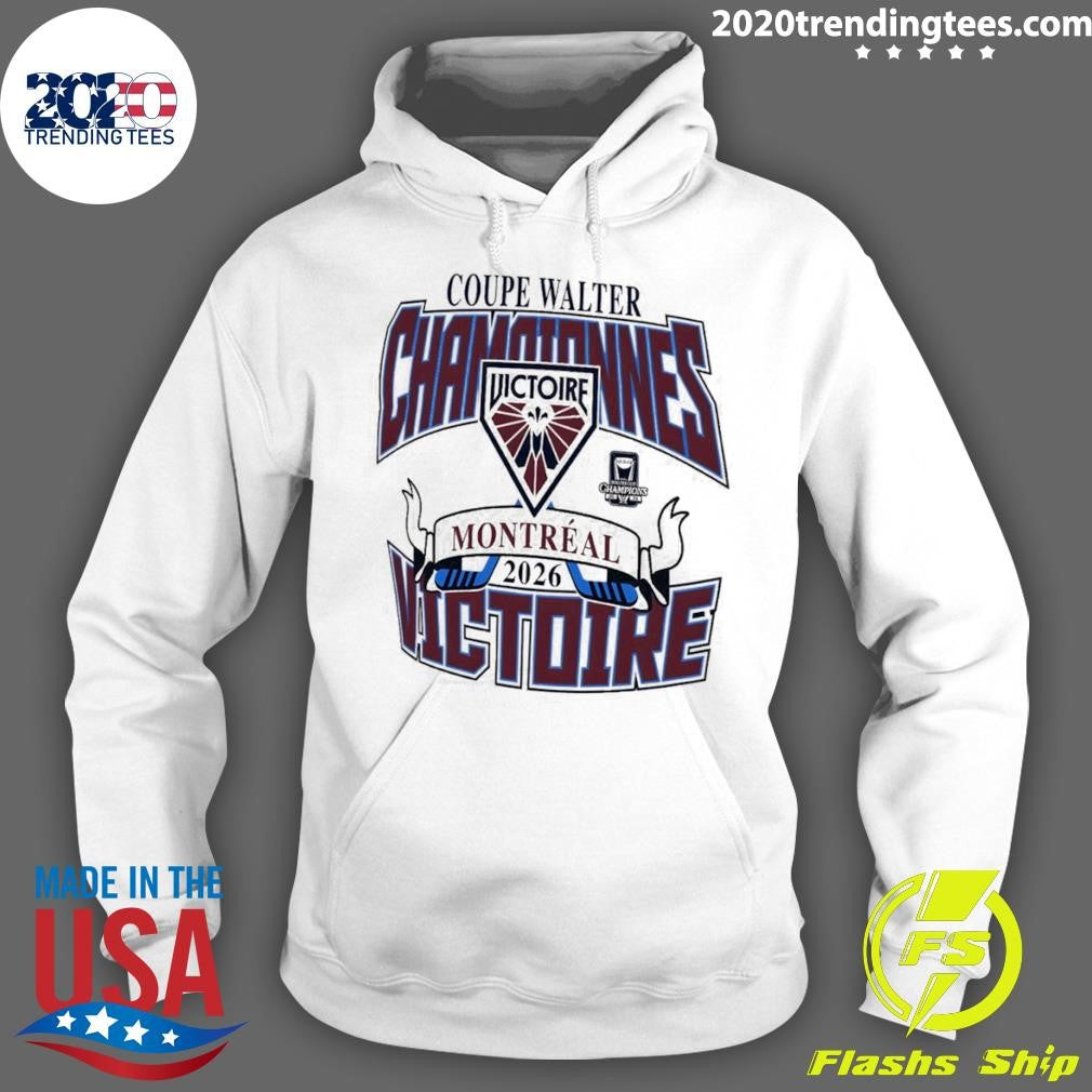 Montreal Victoire Coupe Walter Championnes Victoire De Montreal Nhl 2026 Logo Shirt