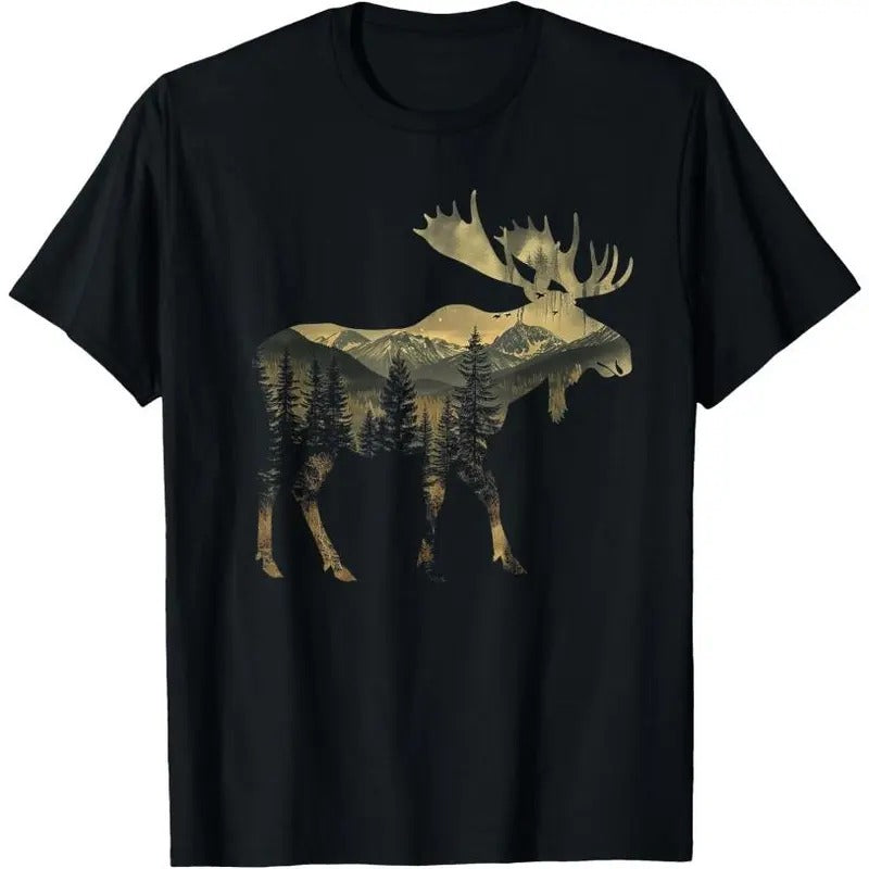 Moose Mountains Hiking Camping Alaska Nature Lover T-Shirt Made in USA Hoodie, Sweatshirt | PureTeeCo.com