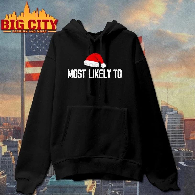 Most Likely to Hat Santa Christmas shirt