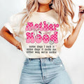 Motherhood Coquette Bow Checker T-Shirt, Retro Mother hood Shirt, Funny Mom Sarcastic Mama Shirt, Retro T-Shirt Mom shirt...